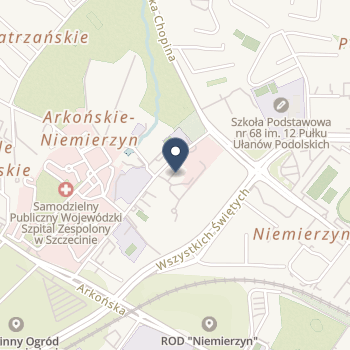 Uniwersytecki Szpital Kliniczny nr 1 im. prof. Tadeusza Sokołowskiego Pum w Szczecinie na mapie