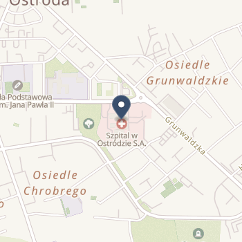 Szpital w Ostródzie na mapie
