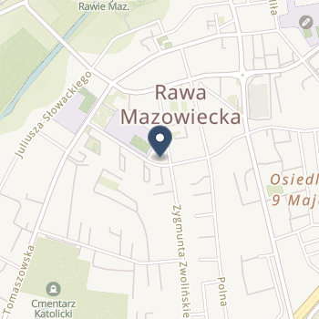 Szpital św. Ducha w Rawie Mazowieckiej na mapie
