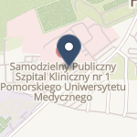 Uniwersytecki Szpital Kliniczny nr 1 im. prof. Tadeusza Sokołowskiego Pum w Szczecinie na mapie
